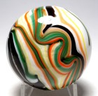 Colorful Surface Decorated Hollow Paperweight - Unknown Maker