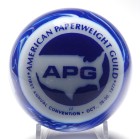 Rare American Paperweight Guild Convention Paperweight Made By Old South Jersey Art Glass (Oscar Skip Woods)