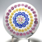 Baccarat 1988 Four Row Open Concentric Millefiori Paperweight