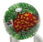 Unusual Chinese Mosaic Millefiori Paperweight with Rose Cane