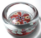 Rare Large Vasart or Strathearn Paneled Millefiori Paperweight Pin Dish