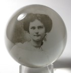 Magnum Antique Photographic Paperweight of a Young Woman