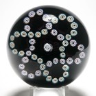 Edinburgh Crystal Caithness 1986 Double Trefoil "Ring of Roses"Millefiori Paperweight