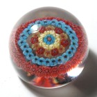 Baccarat Modern Four Row Open Concentric Millefiori Paperweight