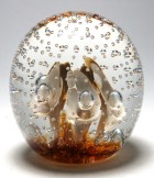 Magnum Joe St. Clair Greentown Colors Icepick Flower Paperweight