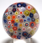 Medium Colorful Strathearn Close Packed Millefiori Paperweight