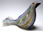 Colorful Murano Figural Bird Paperweight - Made From Twist Canes