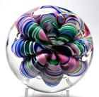 Joe Rice Magnum Multicolored Ribbon Crimp Paperweight