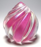 Sarah Rudin Maytum Studio Iridescent Translucent Pink Twist Paperweight