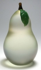 Orient & Flume Iridescent Figural Pear Paperweight