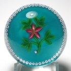 William Manson Phoenix Limited Edition FP4 Pink Flower and Millefiori Garland Paperweight