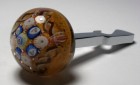 Vasart / Lassman Checquer Pattern Millefiori Paperweight Handle Bottle Opener