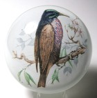 Rare Magnum Murano Paperweight with Bird Image