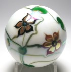 Early 1975 David Salazar Lundberg Studios Surface Hearts and Vines with Flowers Paperweight