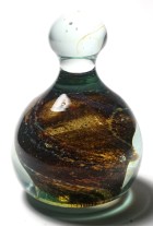 Mdina Glass Swirl Paperweight with Knob / Handle