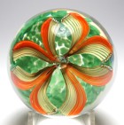 Large Fratelli Toso Murano Stylized Flower Paperweight
