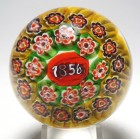 Chinese Concentric Millefiori Paperweight with 1856 Date Cane