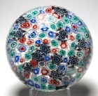 Rare Magnum Paolo Venini Closepacked Millefiori Paperweight