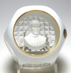 St. Louis 1981 Pope John Paul II Overlay Sulphide Limited Edition Paperweight