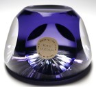 Webb Corbett Purple Flash Overlay Paperweight with Certificate