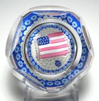 Rare Whitefriars 1976 Bicentennial Millefiori Flag Limited Edition Paperweight - damaged