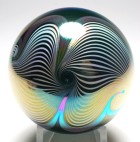 Stuart Abelman Art Nouveau Iridescent Paperweight