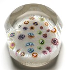 Large Faceted Strathearn Spaced Millefiori on Lace Paperweight with Early Scottish Canes