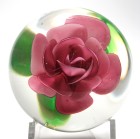 Modern Chinese Pink Rose Paperweight