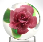 Modern Chinese Pink Rose Paperweight