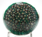 Large Murano Carpet Ground Millefiori Paperweight - ALT or 3 Fiori