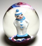Maude and Bob St. Clair Sulphide Clown Paperweight