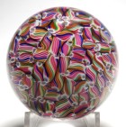 Modern Baccarat Macdoine Millefiori Paperweight