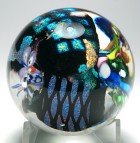 Magnum Glass Eye Studio 2003 Houdini Abstract Millefiori & Iridescent Paperweight