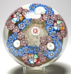 Magnum Murano Double Trefoil Millefiori Paperweight